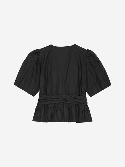 Outlet online Ganni Mujer Top Nudos Algodón color Negro sku 703-002363 01 - Foto 5