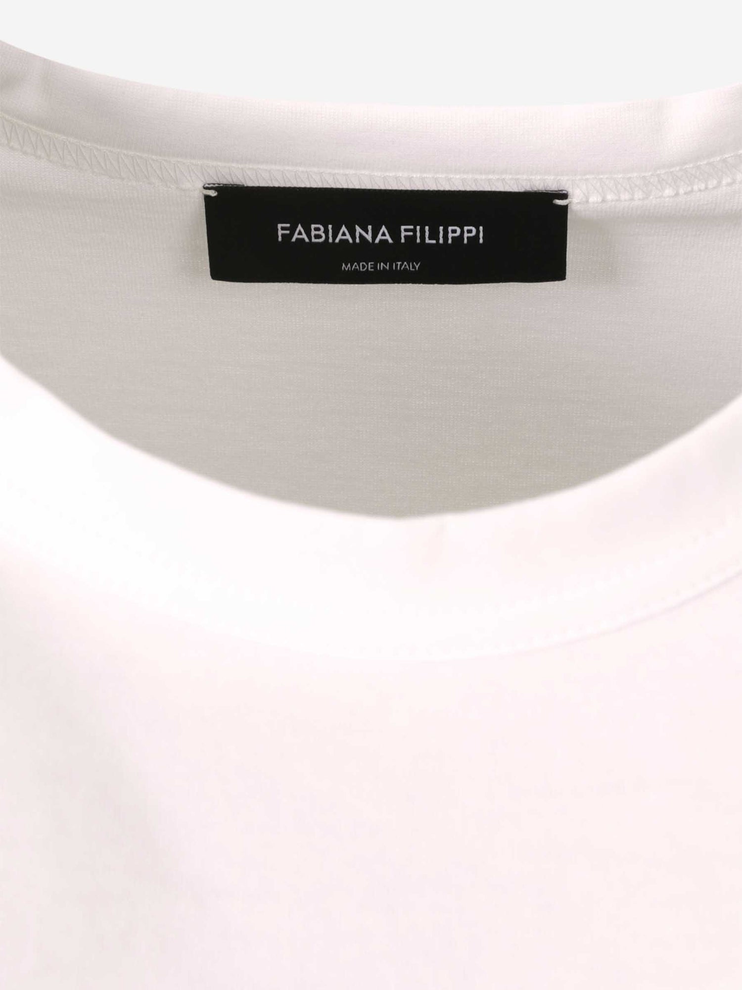 Fabiana Filippi Mujer Barcelona Camiseta Algodón Tul color Blanco sku 703-002368 01 - Foto 4