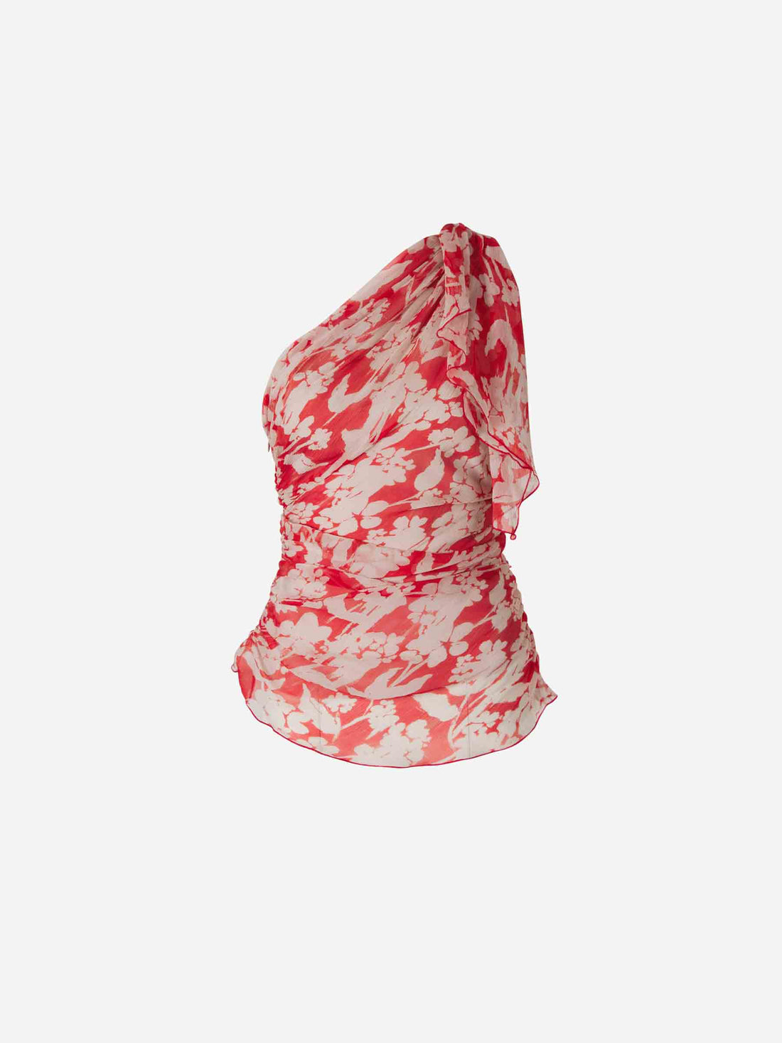Victoria Beckham Mujer Barcelona Top Drapeado Estampado color Rojo sku 703-002375 01 - Foto 1