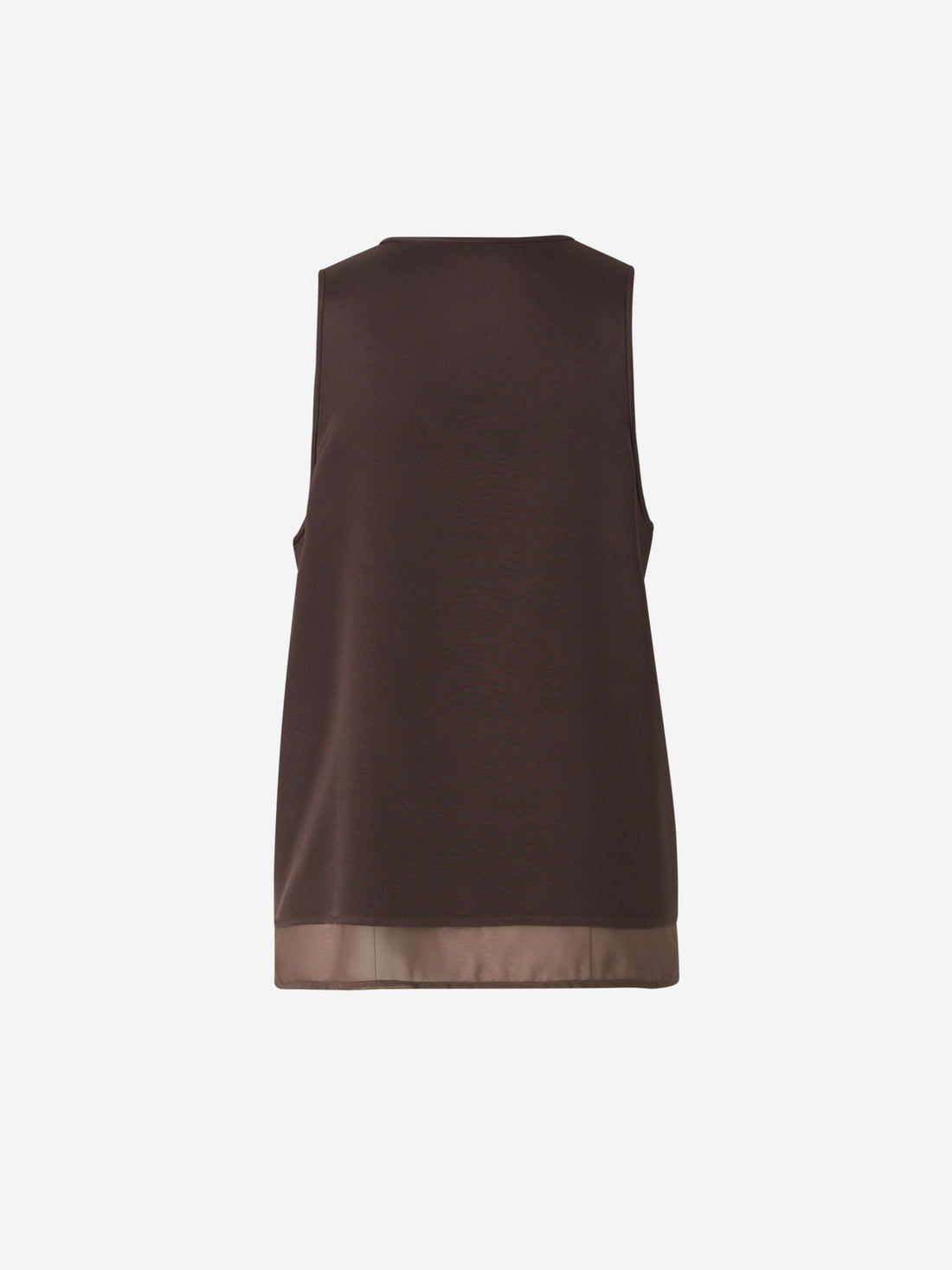 Peserico Mujer Barcelona Top Crepé Seda color Marrón Oscuro sku 703-002400 01 - Foto 2