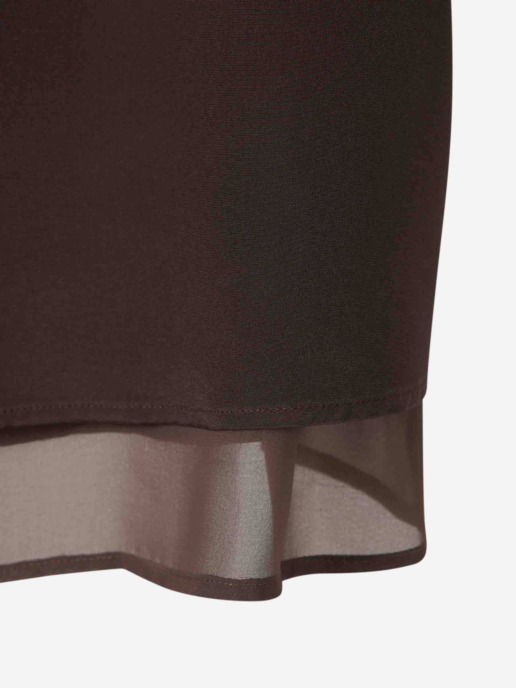 Peserico Mujer Barcelona Top Crepé Seda color Marrón Oscuro sku 703-002400 01 - Foto 4