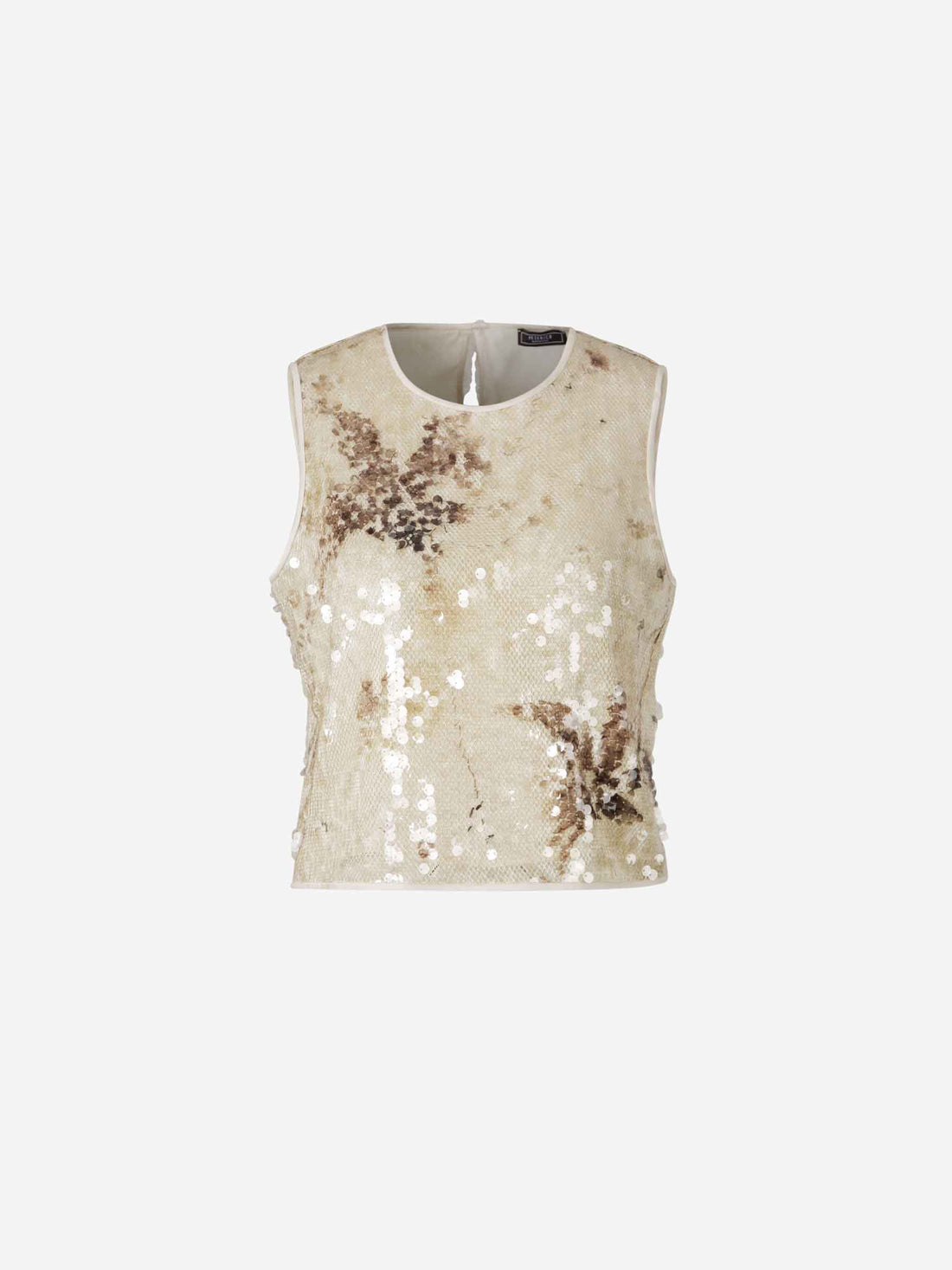 Outlet online Peserico Mujer Top Lentejuelas Lurex color Beige sku 703-002405 01 - Foto 1