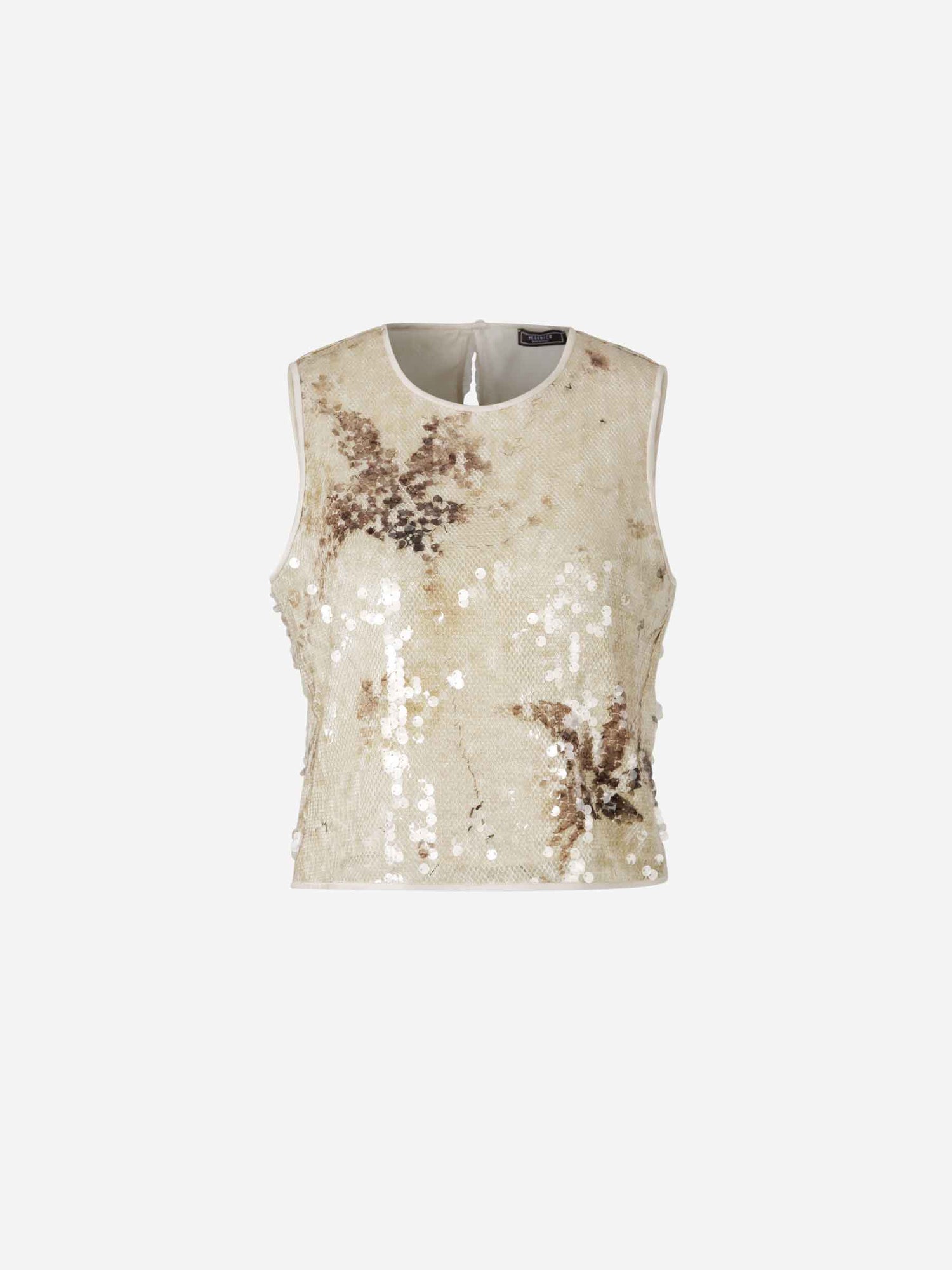 Outlet online Peserico Mujer Top Lentejuelas Lurex color Beige sku 703-002405 01 - Foto 1