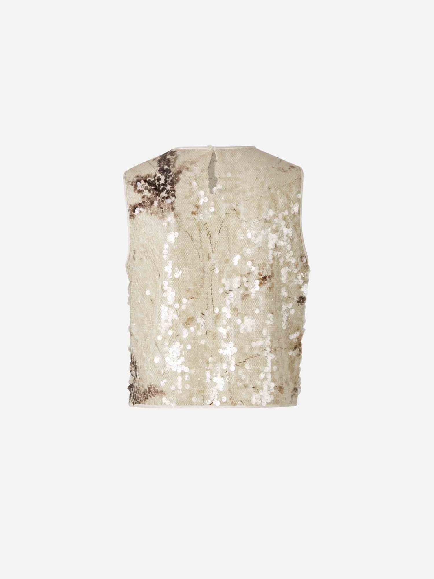 Outlet online Peserico Mujer Top Lentejuelas Lurex color Beige sku 703-002405 01 - Foto 2