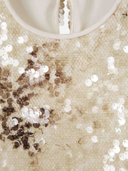 Outlet online Peserico Mujer Top Lentejuelas Lurex color Beige sku 703-002405 01 - Foto 3