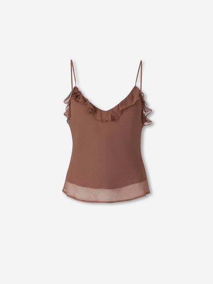 Outlet online Staud Mujer Top Volantes color Marrón sku 703-002432 01 - Foto 1