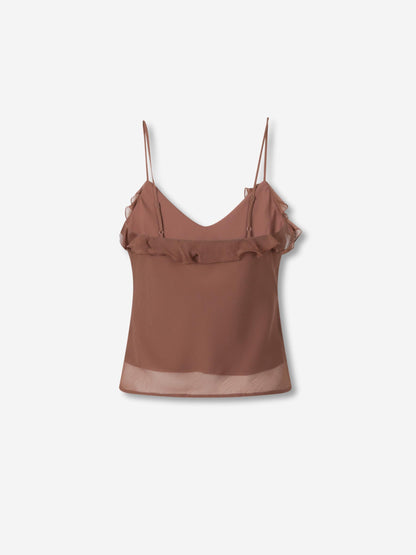 Outlet online Staud Mujer Top Volantes color Marrón sku 703-002432 01 - Foto 2