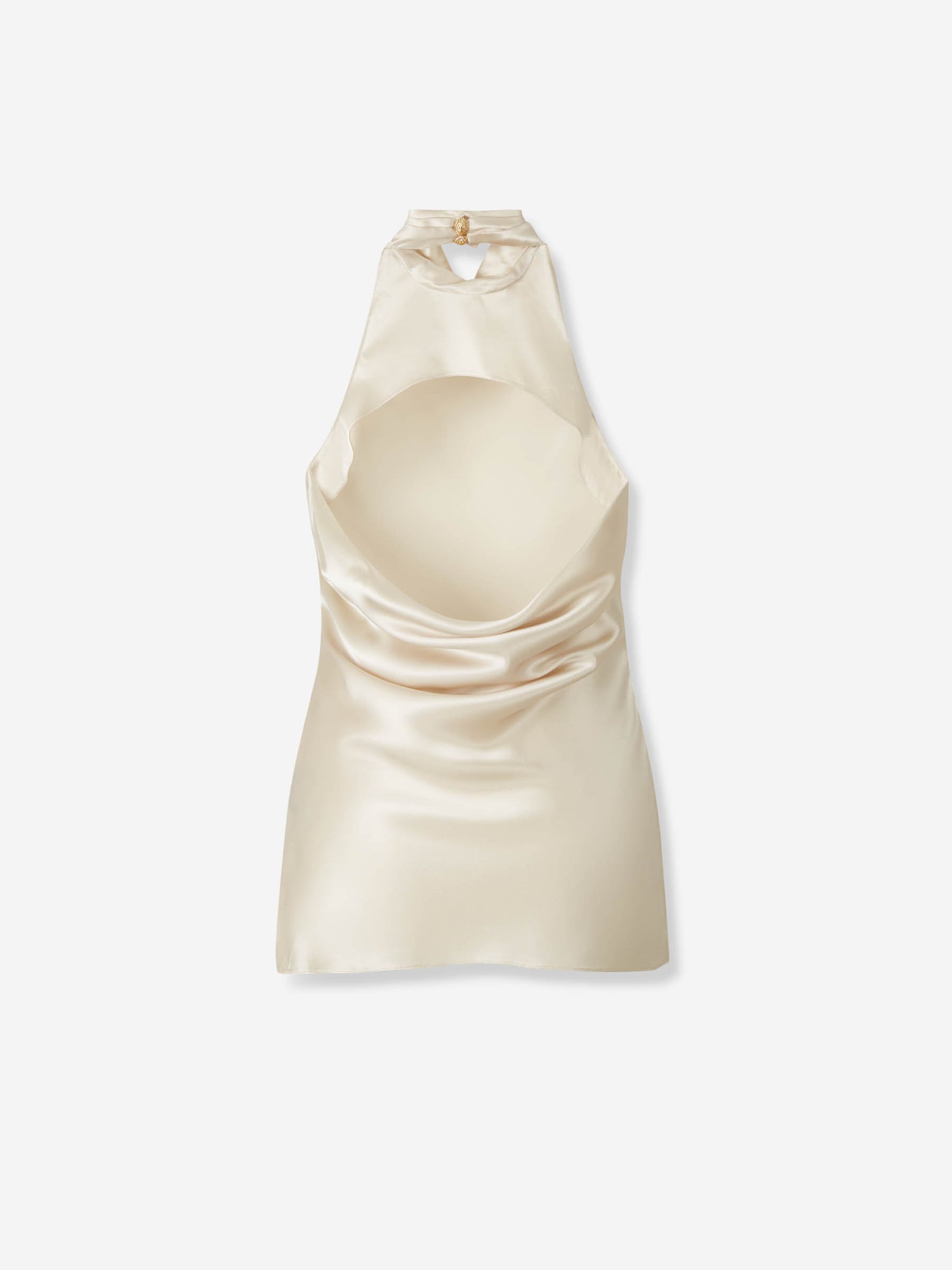 Outlet online Balmain Mujer Top Satinado color Crema sku 703-002451 01 - Foto 2