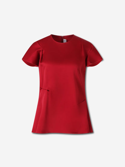 Outlet online Victoria Beckham Mujer Top Pliegues Satén color Rojo sku 703-002461 01 - Foto 1