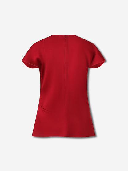 Outlet online Victoria Beckham Mujer Top Pliegues Satén color Rojo sku 703-002461 01 - Foto 2