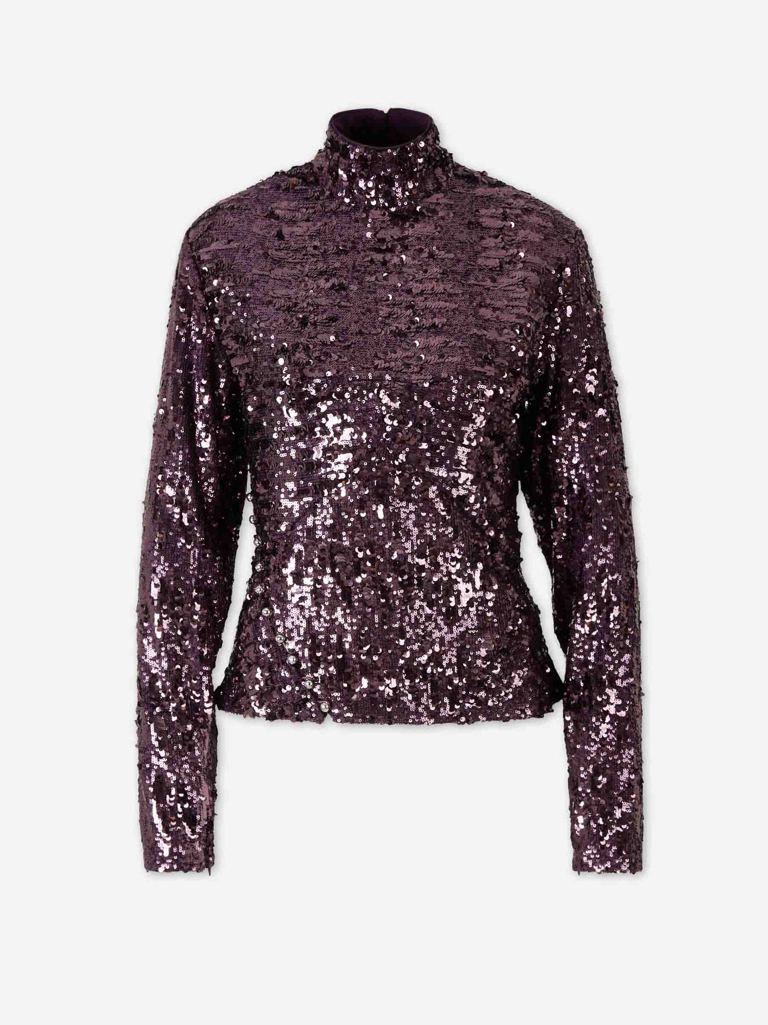 Outlet online Rabanne Mujer Top Sequin color Violeta sku 703-002466 01 - Foto 1