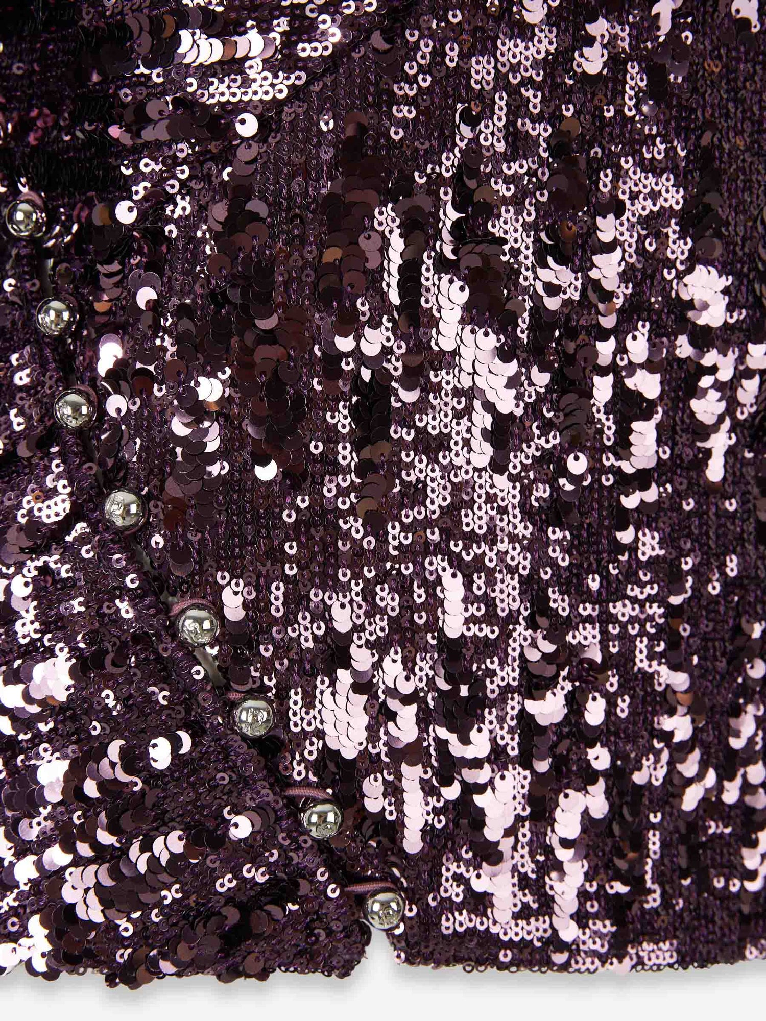 Outlet online Rabanne Mujer Top Sequin color Violeta sku 703-002466 01 - Foto 4