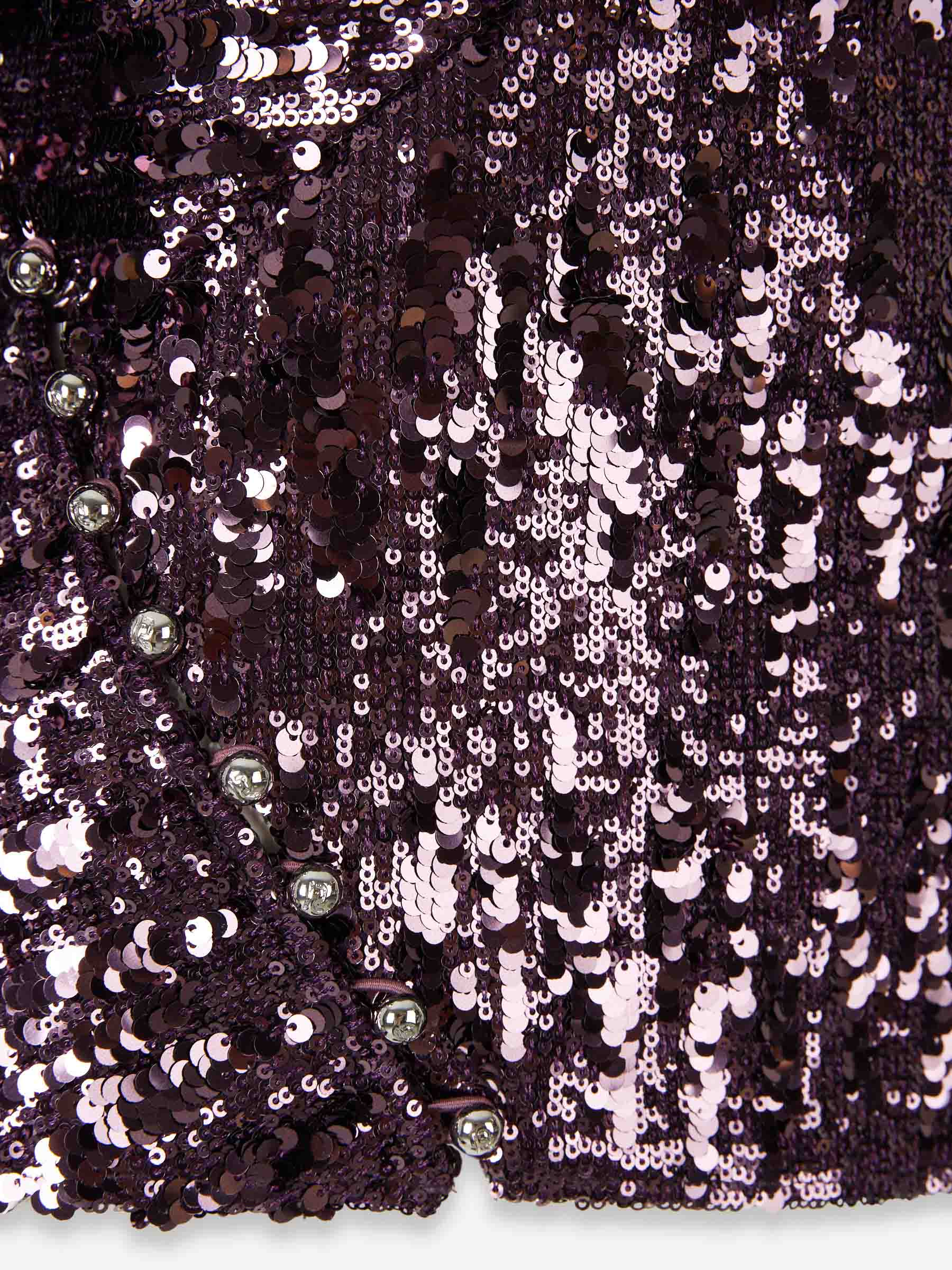 Outlet online Rabanne Mujer Top Sequin color Violeta sku 703-002466 01 - Foto 4