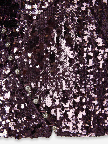 Outlet online Rabanne Mujer Top Sequin color Violeta sku 703-002466 01 - Foto 4