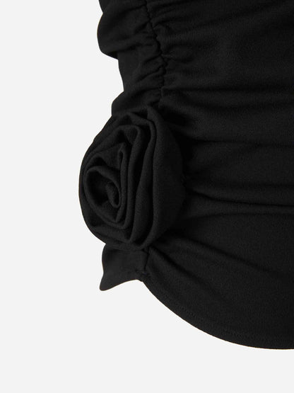 Outlet online Magda Butrym Mujer Top Asimétrico color Negro sku 703-002471 01 - Foto 3