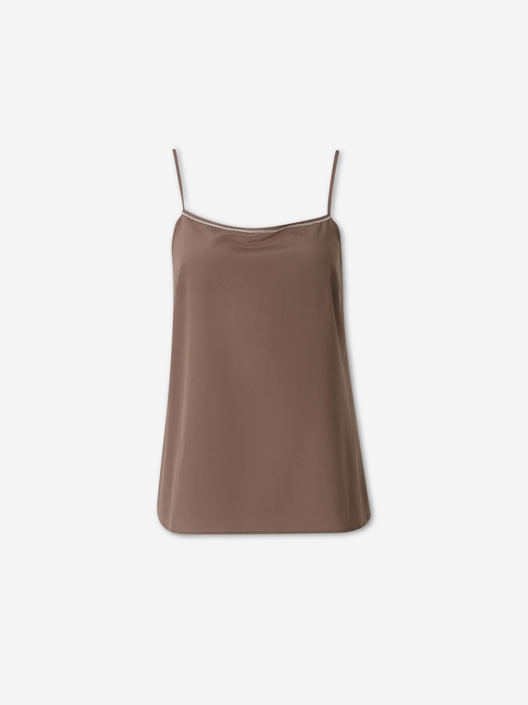 Outlet online Peserico Mujer Camiseta Tirantes Seda color Marrón sku 703-002520 02 - Foto 1
