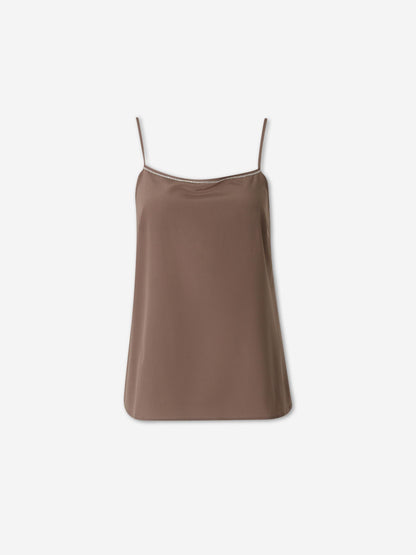 Outlet online Peserico Mujer Camiseta Tirantes Seda color Marrón sku 703-002520 02 - Foto 1