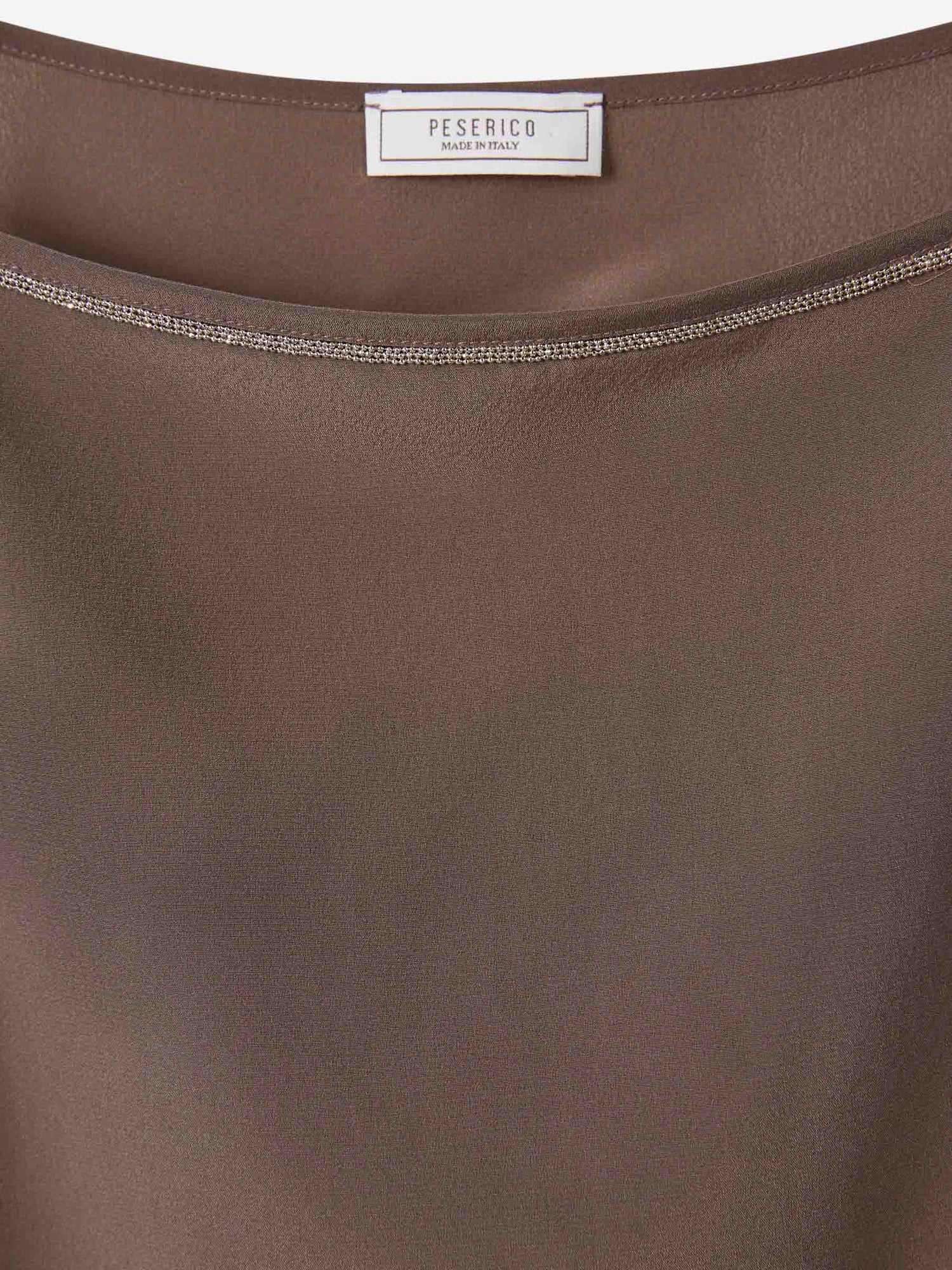 Outlet online Peserico Mujer Camiseta Tirantes Seda color Marrón sku 703-002520 02 - Foto 3
