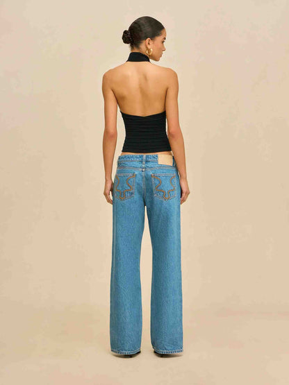 Outlet online Cult Gaia Mujer Top Punto Kanta color Negro sku 703-002561 01 - Foto 6
