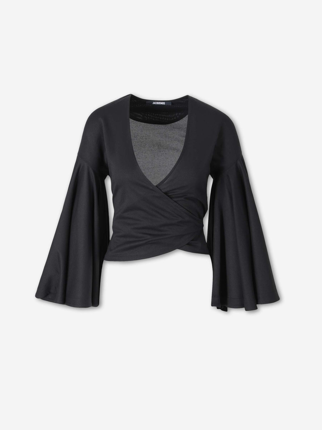 Jacquemus Mujer Barcelona Top Cropped con Manga Acampanada color Negro sku 703-002591 01 - Foto 1