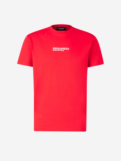 Outlet online Dsquared2 Hombre Camiseta Logo Algodón color Rojo sku 553-003811 01 - Foto 1