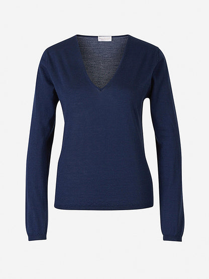 Santa Eulalia Jersey Seda Y Cashmere color Azul Marino sku 711-002241 05 - Foto 14