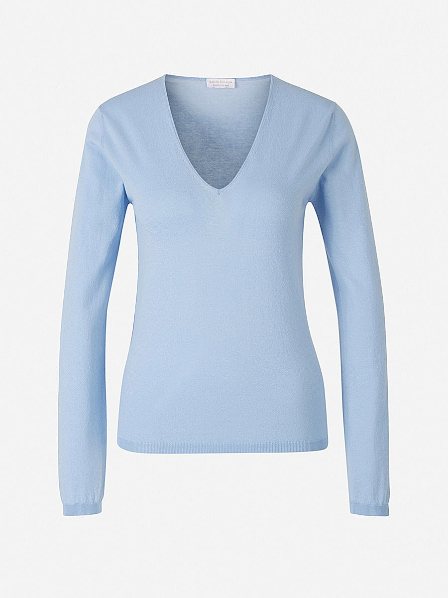 Outlet online Santa Eulalia Mujer Jersey Algodón color Azul Celeste sku 711-002242 02 - Foto 5