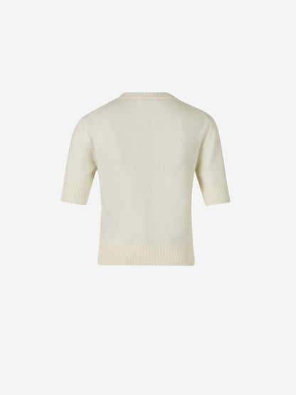 Outlet online Jil Sander Mujer Jersey Manga Corta color Marfil sku 711-002956 01 - Foto 2