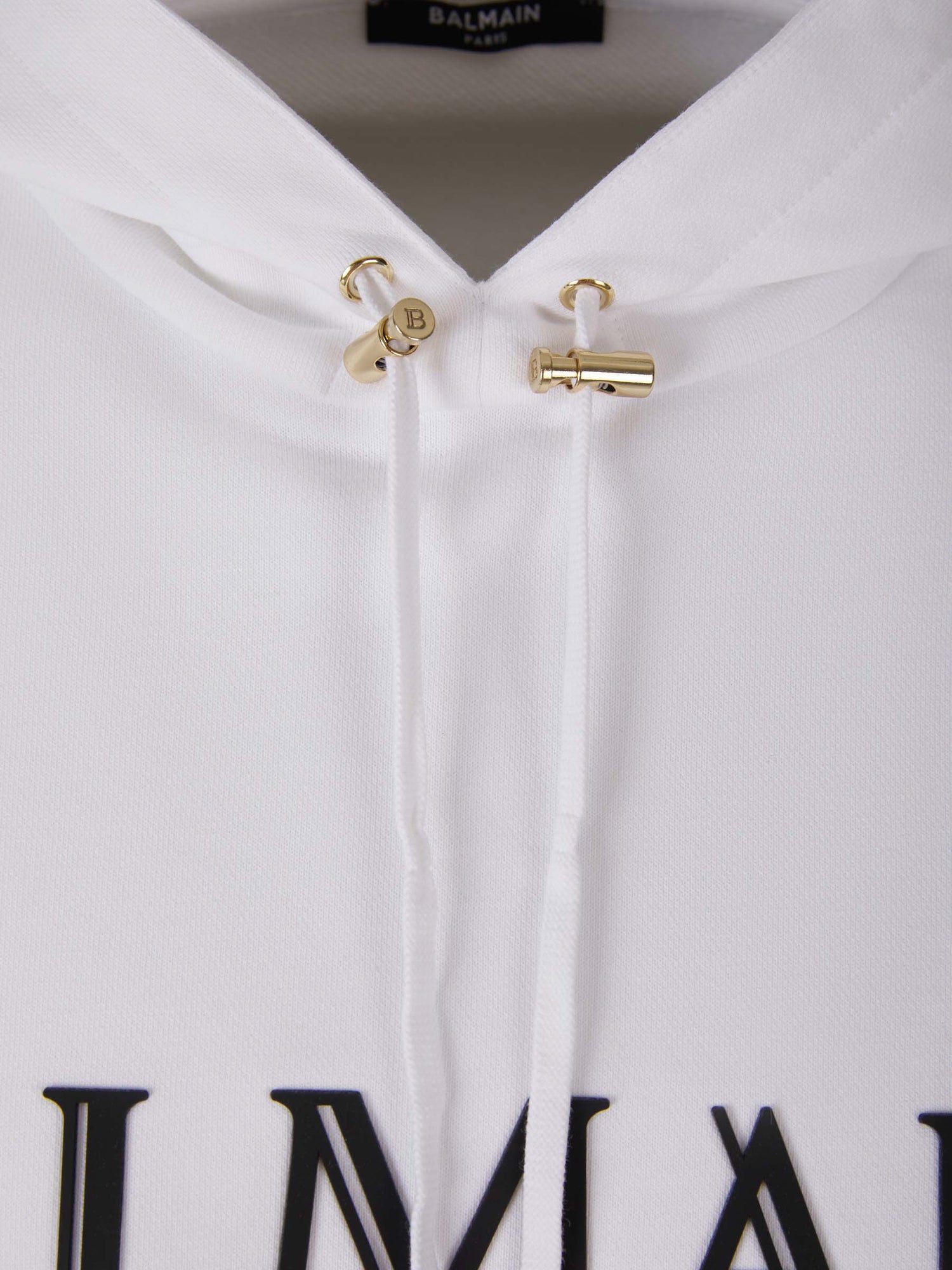 Outlet online Balmain Mujer Sudadera Cropped Logo color Blanco sku 711-002997 01 - Foto 3