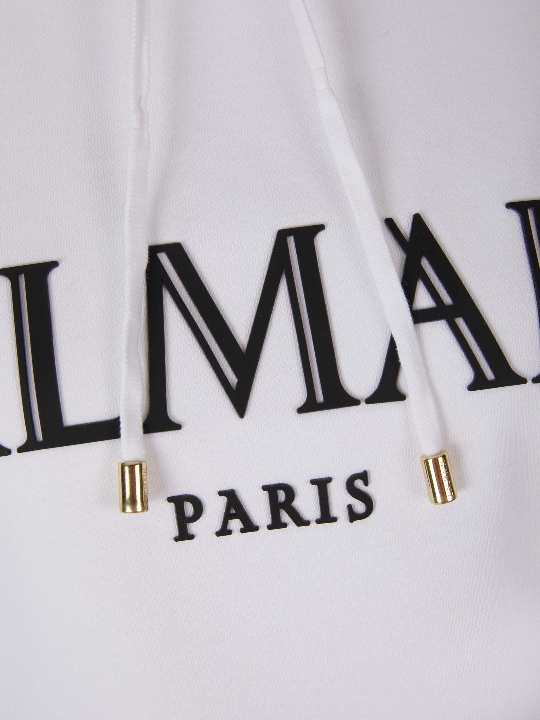 Outlet online Balmain Mujer Sudadera Cropped Logo color Blanco sku 711-002997 01 - Foto 4