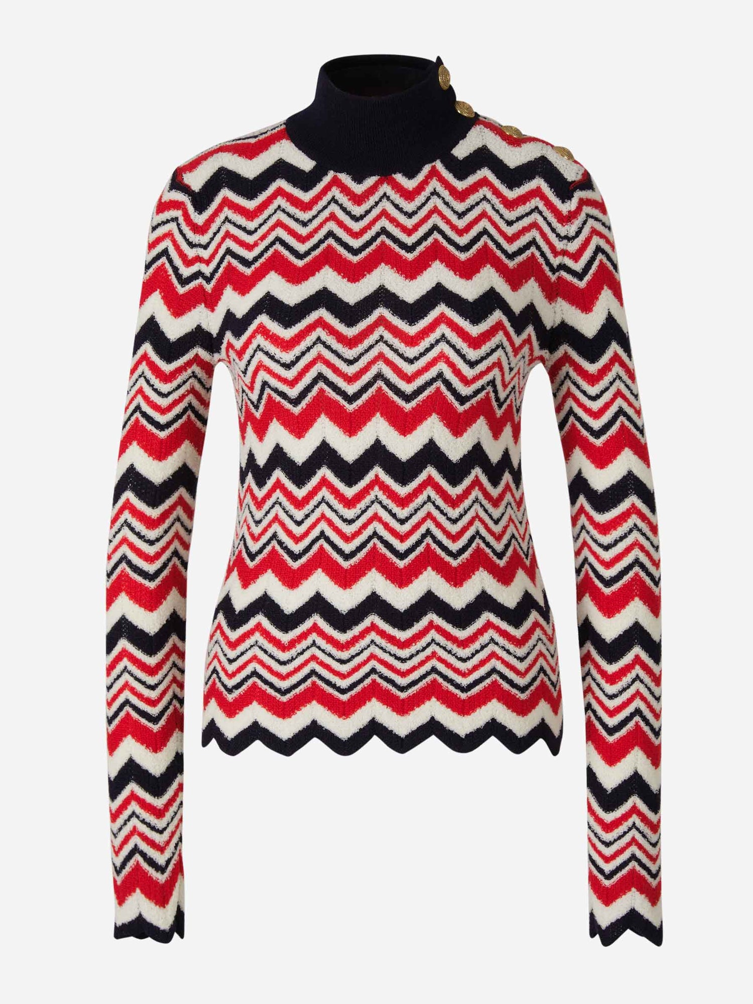 Outlet online Balmain Mujer Jersey Punto Lana color Rojo sku 711-003049 01 - Foto 1