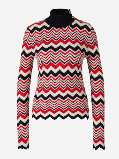 Outlet online Balmain Mujer Jersey Punto Lana color Rojo sku 711-003049 01 - Foto 1