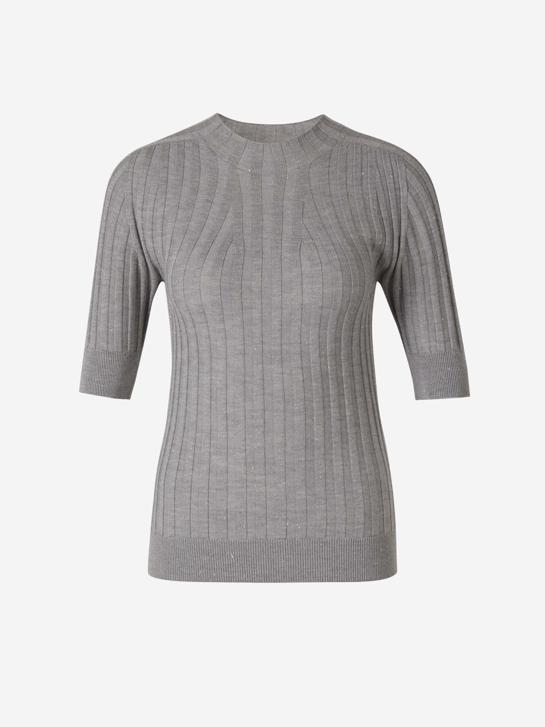 Outlet online Peserico Mujer Jersey Punto Canalé color Gris Claro sku 711-003070 01 - Foto 1