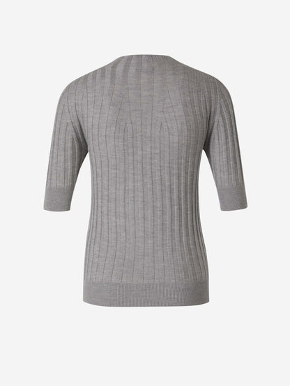 Outlet online Peserico Mujer Jersey Punto Canalé color Gris Claro sku 711-003070 01 - Foto 2
