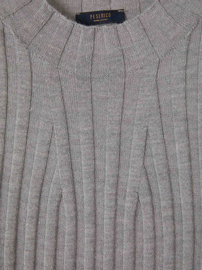 Outlet online Peserico Mujer Jersey Punto Canalé color Gris Claro sku 711-003070 01 - Foto 3