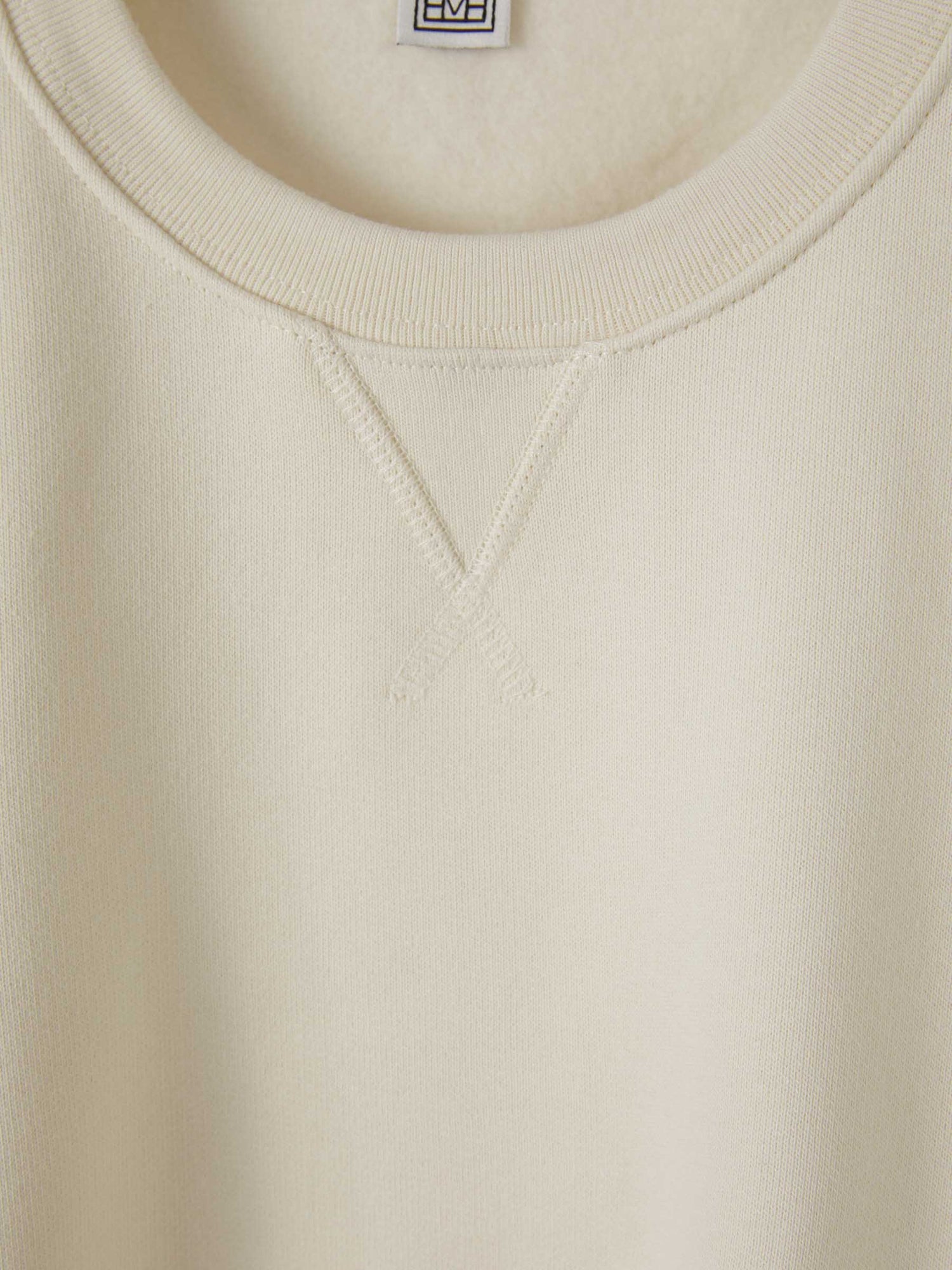Outlet online TOTEME Mujer Sudadera Punto Algodón color Marfil sku 711-003085 01 - Foto 3