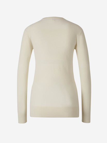 Outlet online TOTEME Mujer Jersey Algodón Y Cashmere color Marfil sku 711-003088 01 - Foto 2