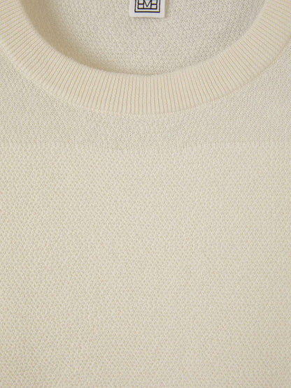 Outlet online TOTEME Mujer Jersey Algodón Y Cashmere color Marfil sku 711-003088 01 - Foto 3