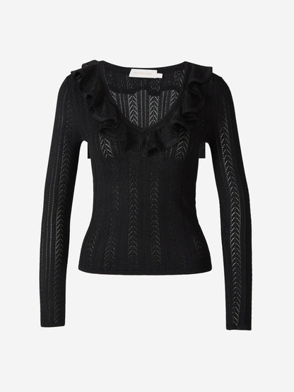 Outlet online Zimmermann Mujer Jersey Punto Volantes color Negro sku 711-003100 01 - Foto 1