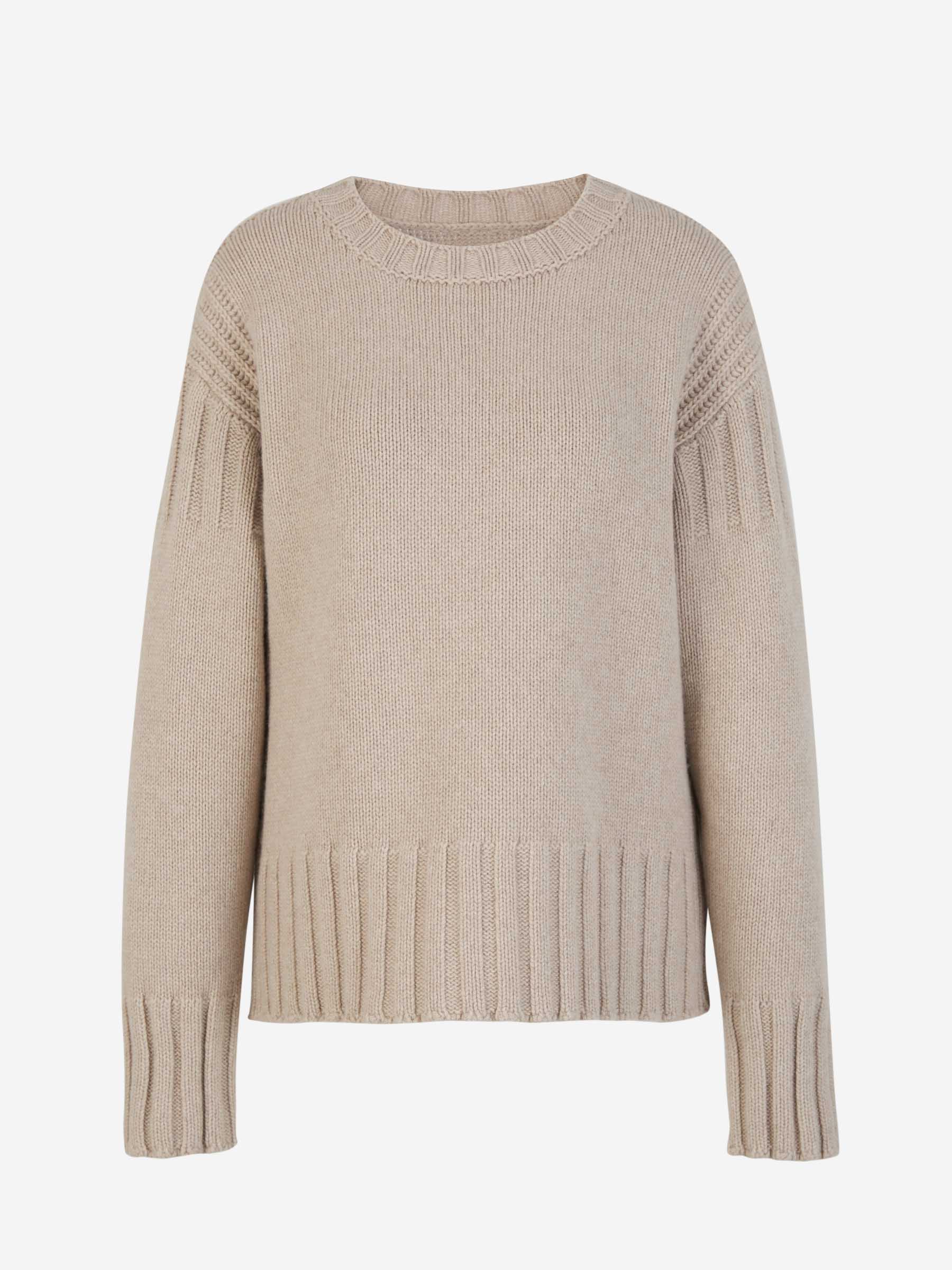 Outlet online Jil Sander Mujer Jersey Punto Cashmere color Crema sku 711-003111 01 - Foto 1