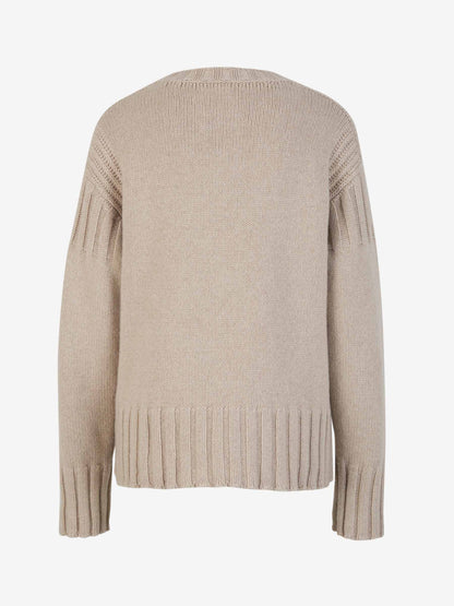 Outlet online Jil Sander Mujer Jersey Punto Cashmere color Crema sku 711-003111 01 - Foto 2