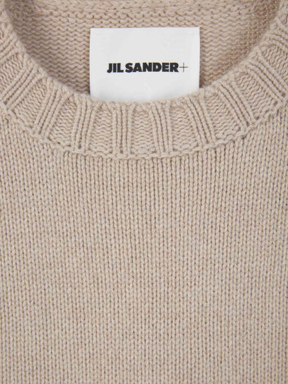 Outlet online Jil Sander Mujer Jersey Punto Cashmere color Crema sku 711-003111 01 - Foto 3