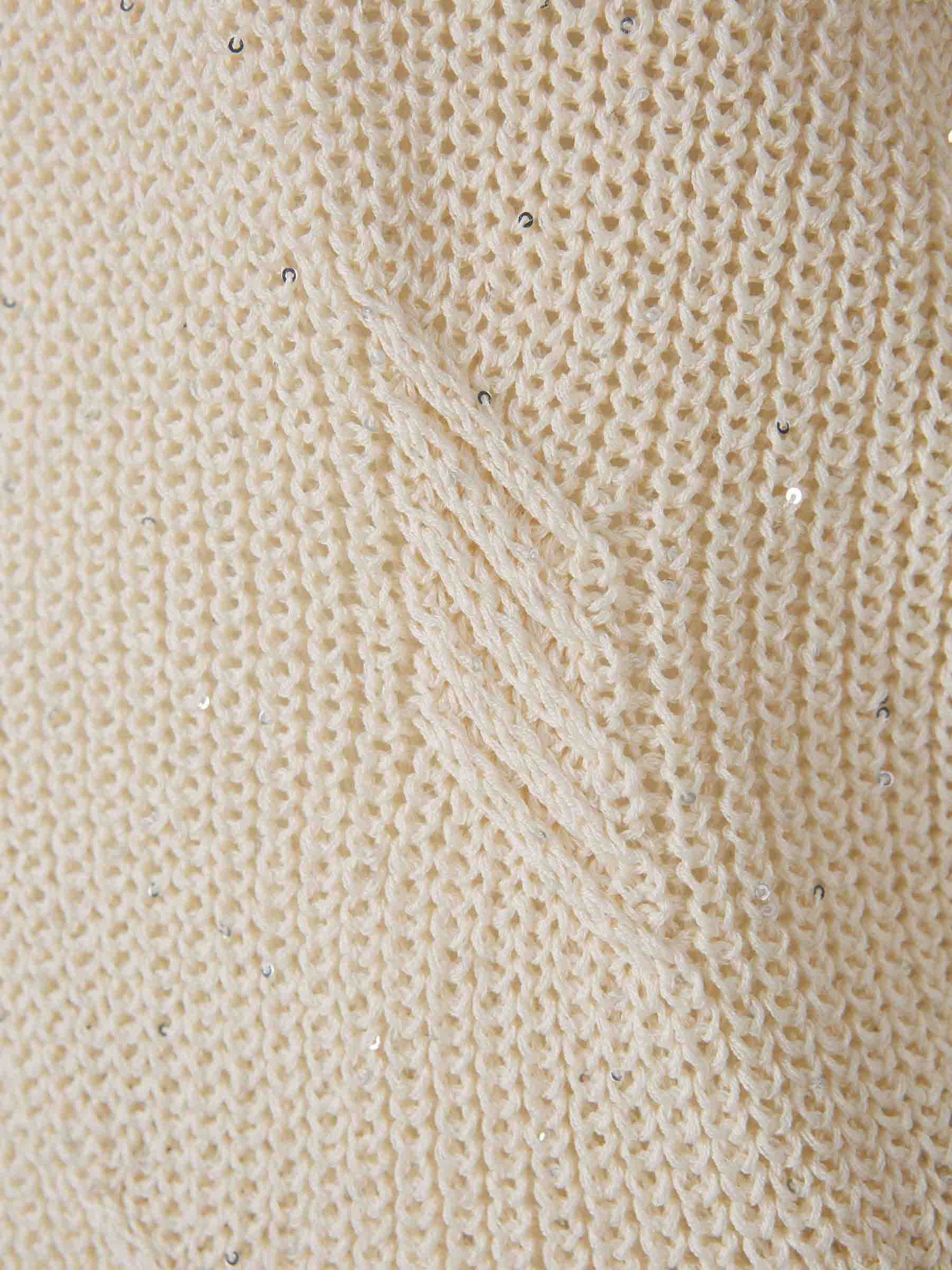 Peserico Mujer Barcelona Jersey Lentejuelas Algodón color Beige sku 711-003266 01 - Foto 3