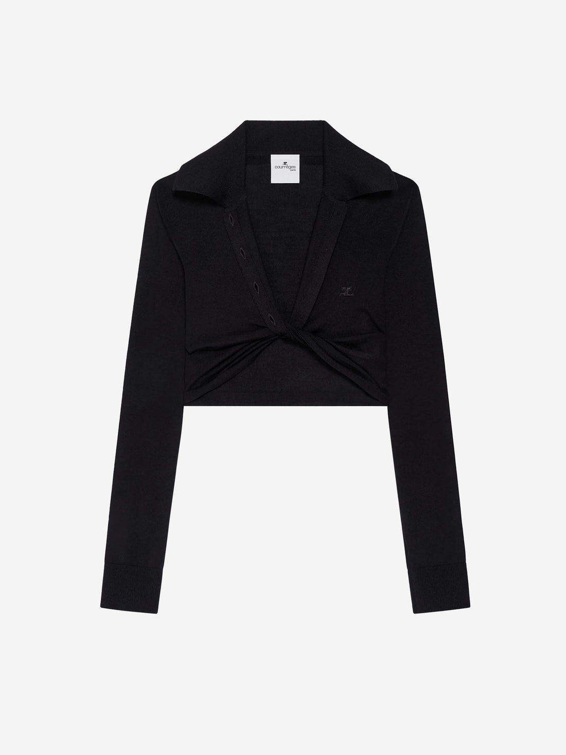 Courrèges Mujer Barcelona Polo Cropped Lana color Negro sku 711-003269 01 - Foto 1