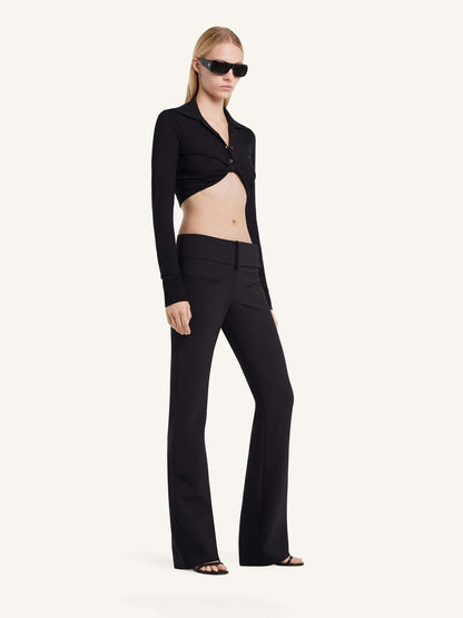 Courrèges Mujer Barcelona Polo Cropped Lana color Negro sku 711-003269 01 - Foto 3