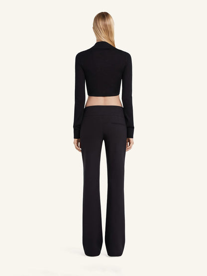 Courrèges Mujer Barcelona Polo Cropped Lana color Negro sku 711-003269 01 - Foto 4