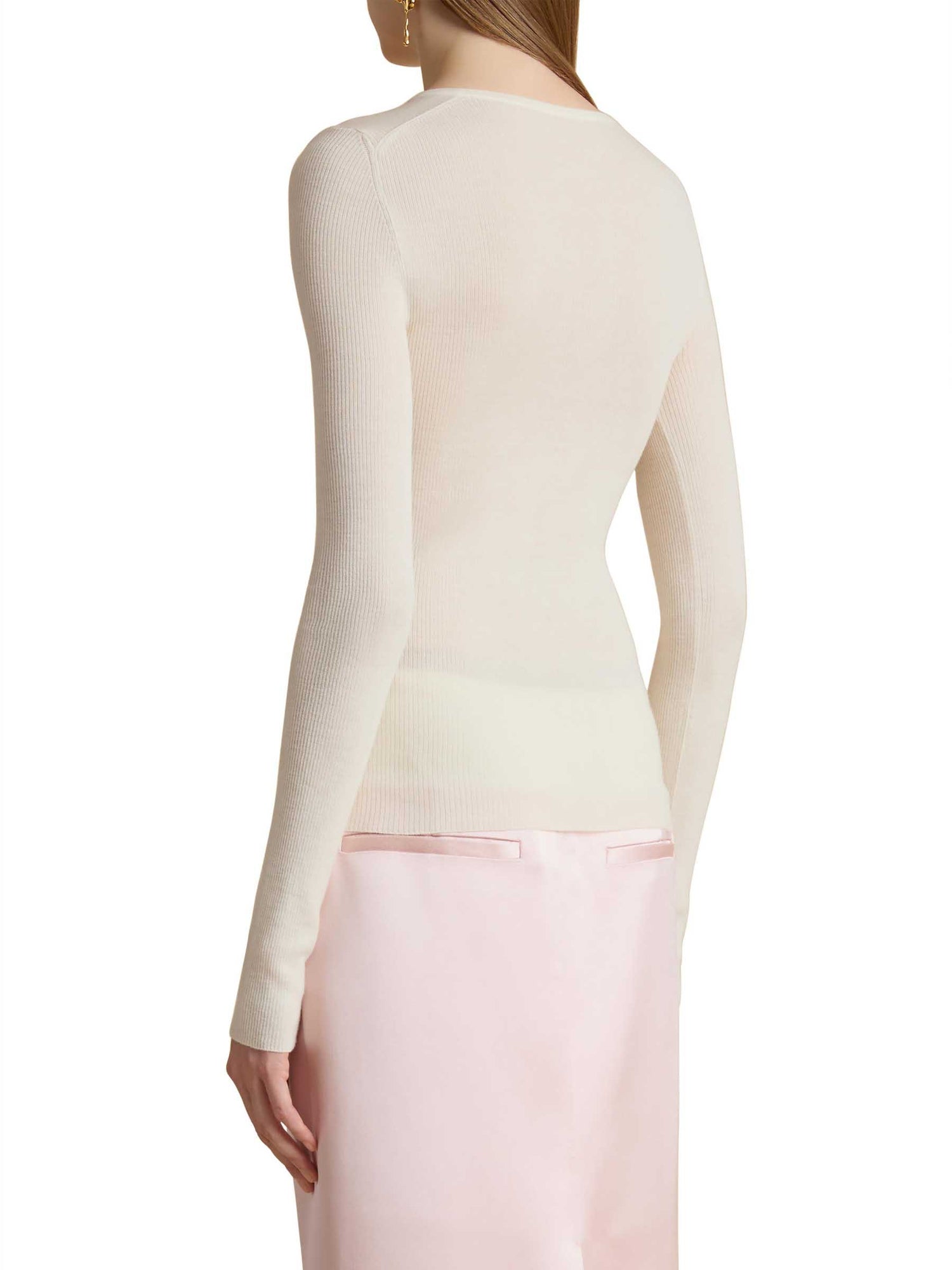 Khaite Mujer Barcelona Jersey Acanalado Lana color Crema sku 711-003272 01 - Foto 3