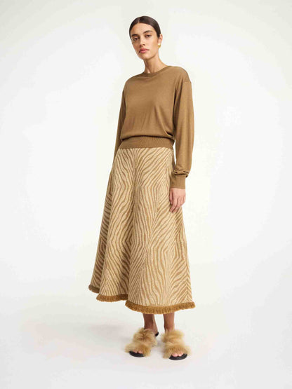 Outlet online By Malene Birger Mujer Jersey Lana Mantea color Camel sku 711-003276 02 - Foto 3