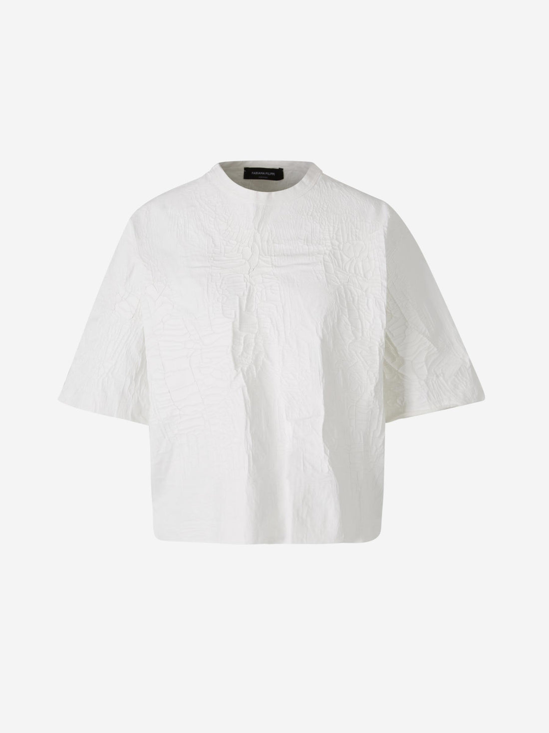 Fabiana Filippi Mujer Barcelona Camiseta Lisa Textura Fabiana Filippi color Blanco sku 711-003290 01 - Foto 1