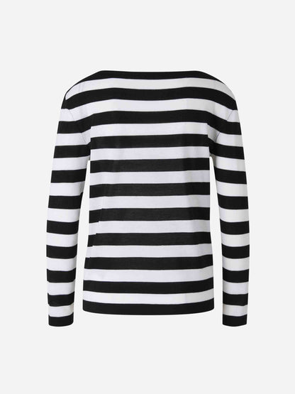 Balmain Mujer Barcelona Jersey Listado Lana color Blanco y Negro sku 711-003298 01 - Foto 2